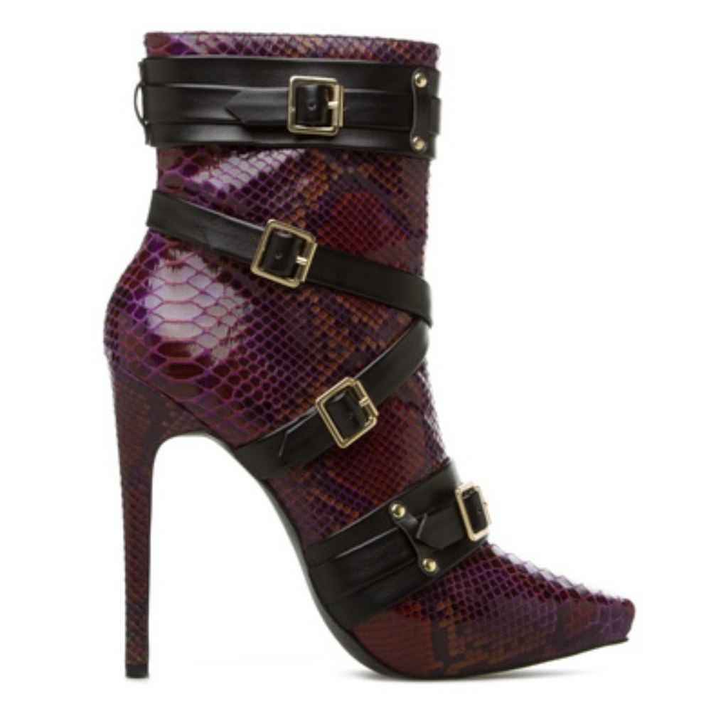 Justfab Corsia Python Snake Booties - image 1